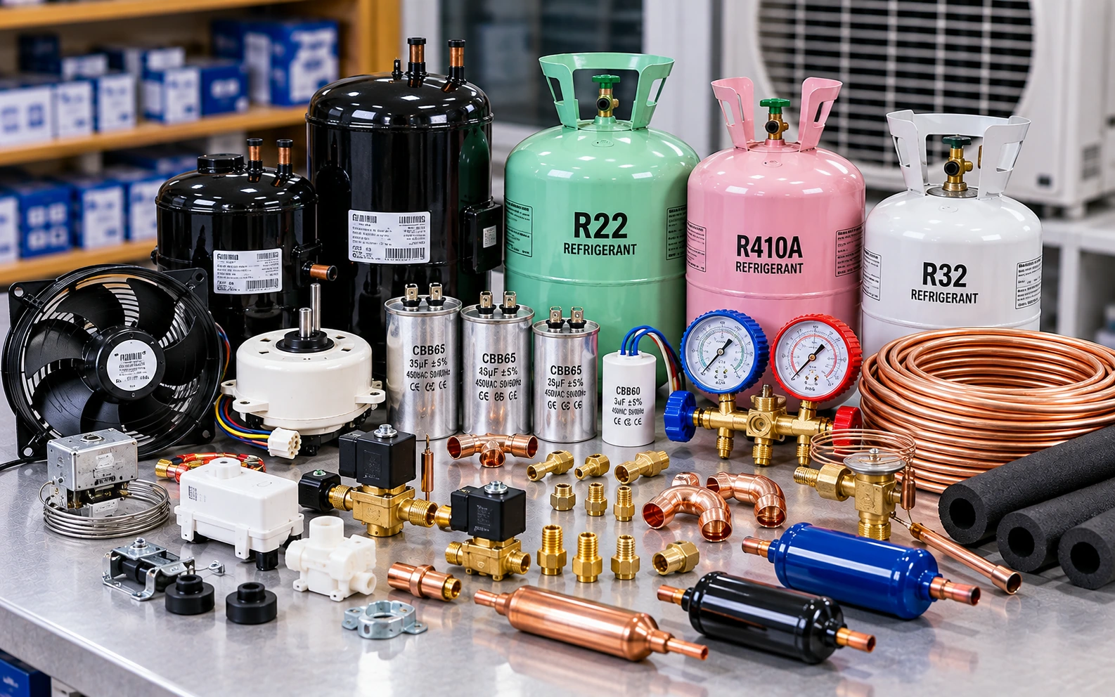 Refrigerator and refrigeration spare components